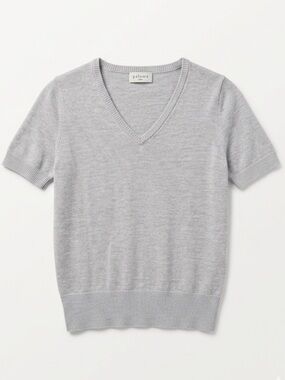 Paloma Short Sleeve V-Neck Merino Wool Sweater